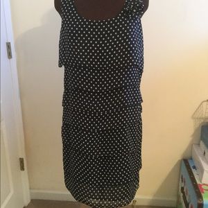 Black & White polka dots sleeveless dress